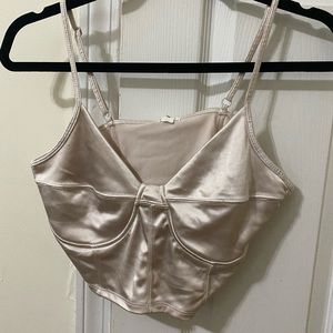 Satin corset crop top